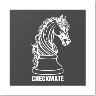 Checkmate - Horse Chess Piece (white) Posters and Art